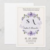 Sophia & Alexander 高級結婚式招待状 | エレ 招待状 (正面/裏面)