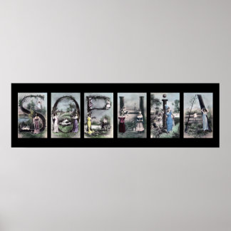 SOPHIA Alphabet Letter Name Art ポスター