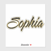 Sophia black gold Lettering Aufkleber Sticker シール (シート)