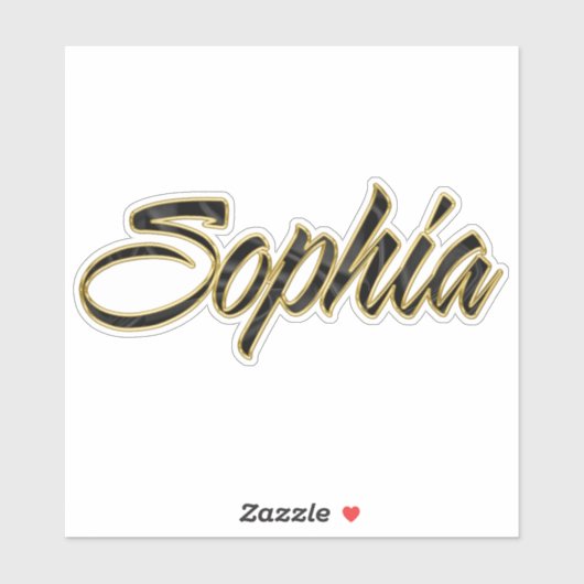 Sophia black gold Lettering Aufkleber Sticker シール (シート)