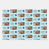Sophia Custom Name Age 16 Birthday Wrapping Paper ラッピングペーパーシート (正面3)