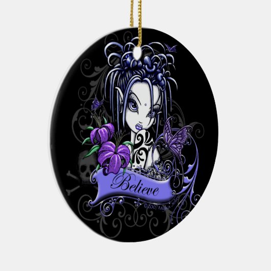 "Sophia Lilly"は妖精の芸術のオーナメントを信じます セラミックオーナメント (右)