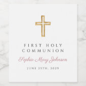 Sophia Mary Religious Boy First Communion ワインラベル (シングルラベル)