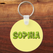 Sophia Name Kiwi Design Schlüsselanhänger キーホルダー (正面)