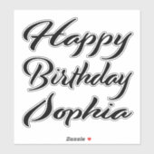 Sophia Name Vorname black Sticker Geburtstag シール (シート)