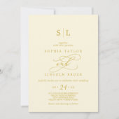 SOPHIA QRコードバターイエローオールインワン結婚ズ 招待状 (正面)