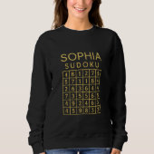 SOPHIA Sudoku Puzzle – Golden Grid Tee スウェットシャツ (正面)