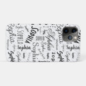 Sophia Typography Black White Case-Mate iPhoneケース (裏面(横))