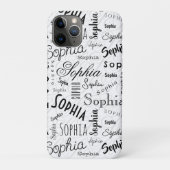 Sophia Typography Black White Case-Mate iPhoneケース (裏)