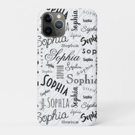 Sophia Typography Black White iPhone 11 Proケース