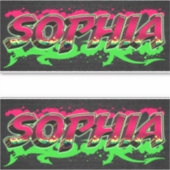 Sophia Vorname Name Graffiti Aufkleber Sticker シール (正面)