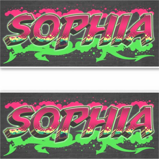 Sophia Vorname Name Graffiti Aufkleber Sticker シール (正面)