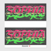 Sophia Vorname Name Graffiti Aufkleber Sticker シール (シート)
