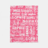 Sophieのパーソナライズな名前をカスタムする フリースブランケット (正面)