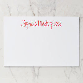 Sophieの（名前）最高傑作アートワークSketch Pad ペーパーパッド