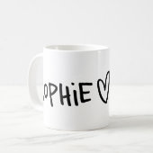 Sophieはナナを愛します コーヒーマグカップ (正面左)