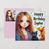 SOPHIE ~ お誕生日おめでとう ~ ウーパールーパーと猫 ~ (正面/裏面)