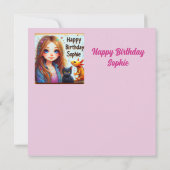SOPHIE ~ お誕生日おめでとう ~ ウーパールーパーと猫 ~ (裏面)