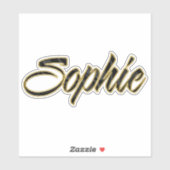 Sophie black gold Lettering Aufkleber Sticker シール (シート)
