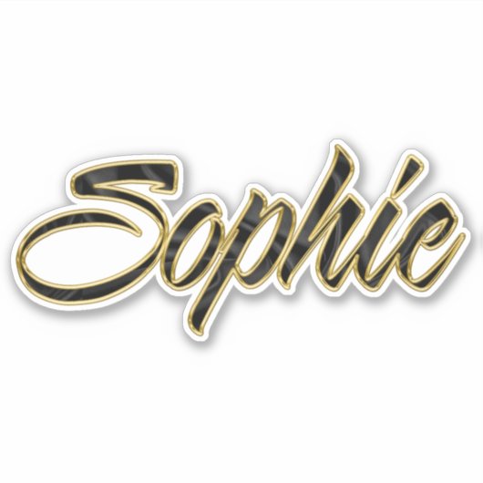 Sophie black gold Lettering Aufkleber Sticker シール (正面)