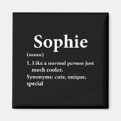 Sophie Name Definition Funny D マグネット (正面)