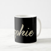 Sophie white gold Handwriting Tasse Kaffeetasse コーヒーマグカップ (正面右)