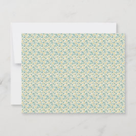 Sophisticated 1940s Dusty Teal and Mustard Floral ノートカード