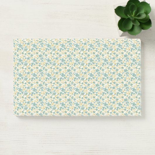 Sophisticated 1940s Dusty Teal and Mustard Floral ポストイット (オフィス)
