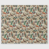 Sophisticated Aristocratic Christmas Wrapping Pape ラッピングペーパー (フラット)