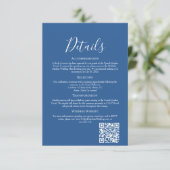 Sophisticated Azure Wedding Details Enclosure Card エンクロージャーカード (スタンド正面)