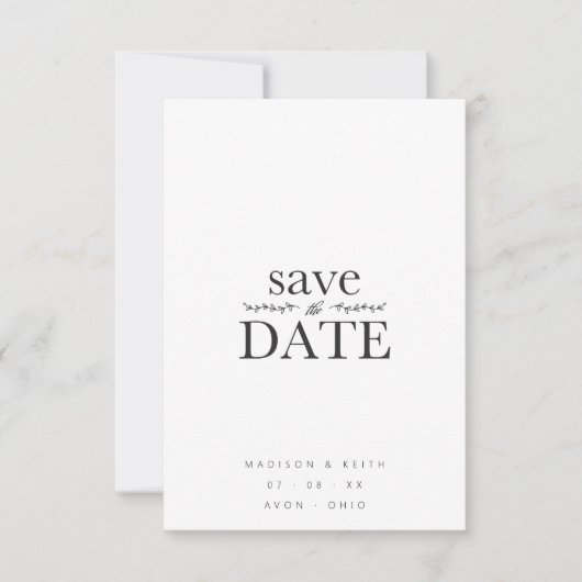 Sophisticated B&W Minimalist Photo Couple Wedding (正面)