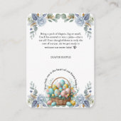 Sophisticated Baby Shower with Blue Floral Easter エンクロージャーカード (正面)