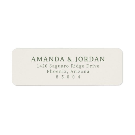 Sophisticated Beige Minimalist ラベル (正面)
