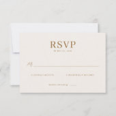 Sophisticated Beige RSVP Card (正面)