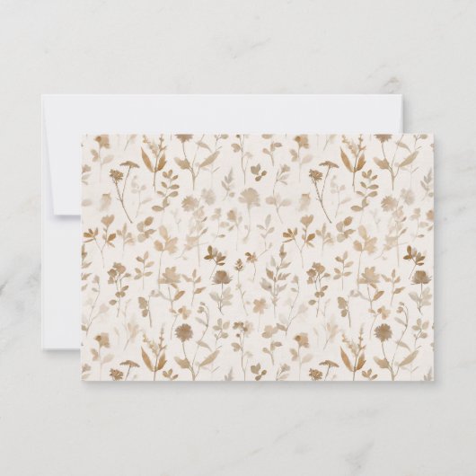 Sophisticated Beige RSVP Card (裏面)