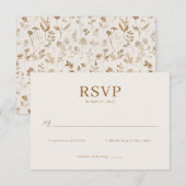 Sophisticated Beige RSVP Card (正面/裏面)