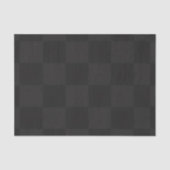 Sophisticated Black and Dark Black Check Pattern  薄葉紙 (正面)