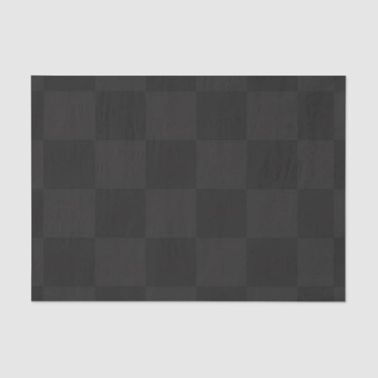 Sophisticated Black and Dark Black Check Pattern  薄葉紙 (正面)