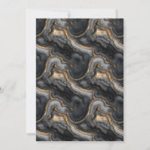 Sophisticated Black and Gold Marble 招待状 (裏面)