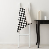 Sophisticated Black and White Checkered Pattern シェルパブランケット (インサイチュ)