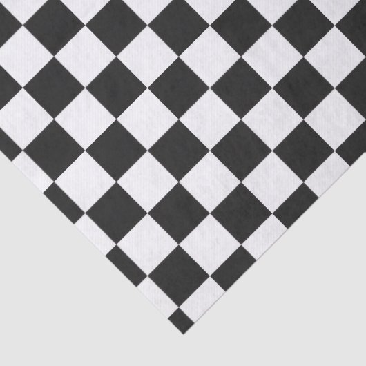Sophisticated Black and White Checkered Pattern 薄葉紙 (詳細)