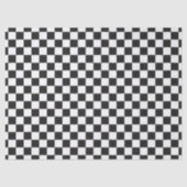 Sophisticated Black and White Checkered Pattern 薄葉紙 (正面)
