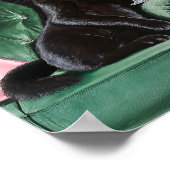 Sophisticated Black Cat Wall Art Print ポスター (角)