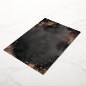 Sophisticated Black Gold Sparkles 箔招待状 (回転した状態)