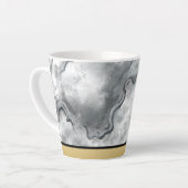 Sophisticated Black Marble Coffee Cup  カフェラテマグ (左アングル)