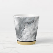 Sophisticated Black Marble Coffee Cup カフェラテマグ (正面)
