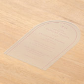 Sophisticated Black Pink Initials アクリル招待状 (レイダウン)