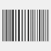 Sophisticated Black & White Stripes & Polka Dots ラッピングペーパーシート (正面3)