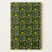 Sophisticated blue & beige floral pattern design  プランナー手帳 (裏面)