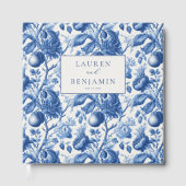 Sophisticated Blue Floral Porcelain ゲストブック (正面)